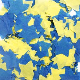 Bordkonfetti Stjerner Blå/Gul