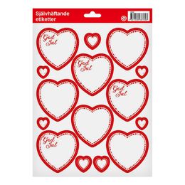 Juletiketter Hjärtan