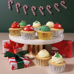 Diaesitys - PME Muffinivuoat Foliolla Kulta/Hopea