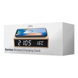 Bildspel - MM Trådlös Laddningsklocka Bambu